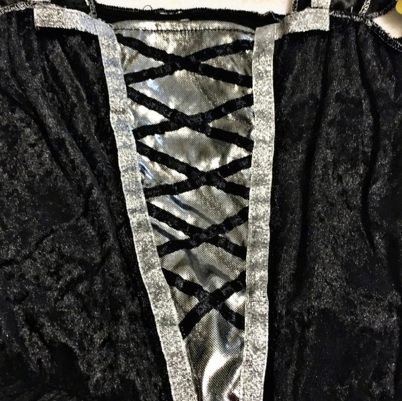 Spider Girl ✦ Kids Halloween Costume ✦ Black Silver Sparkle Dress Size 4/6 EUC - Picture 3 of 9